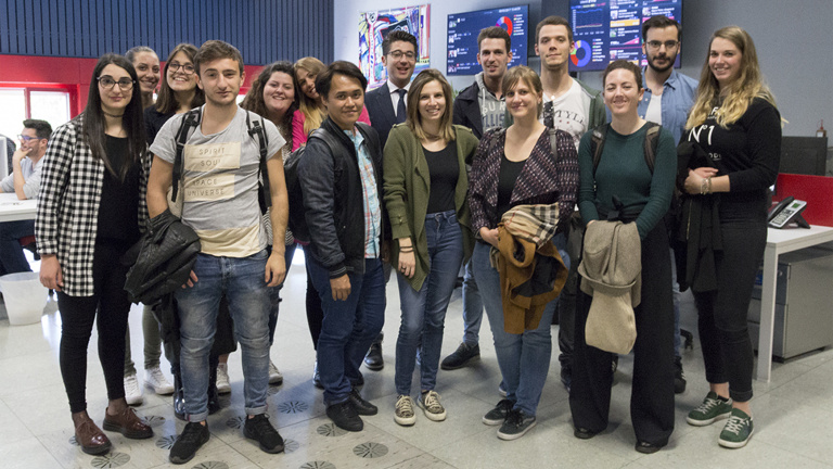 USI students visit the newsroom of TicinOnline and 20minuti